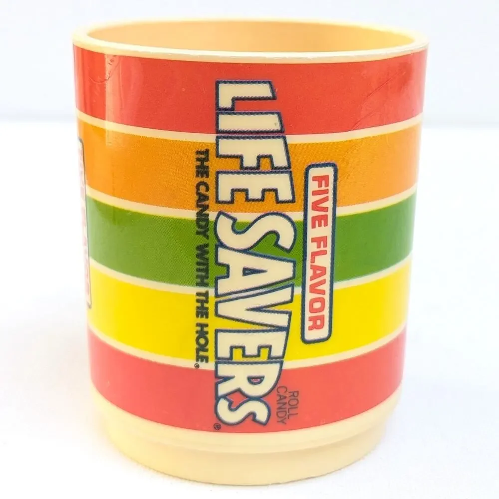 Vintage 1980s Lifesavers Five Flavor Promotional Mug – Retro Rainbow Kitchenware